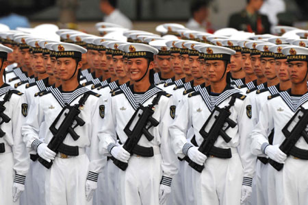 Troops ready for military parade