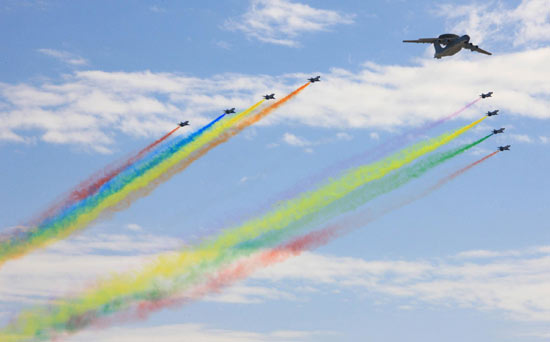 Air force show on National Day celebrations