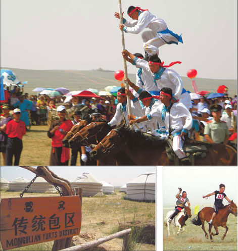 Horsing around at a grassland festival