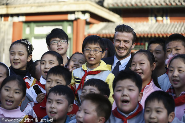 Beckham catches up with Chinese culture on last stop