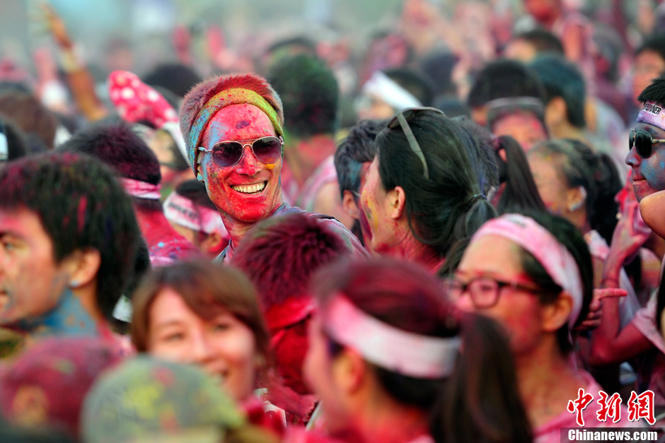 Color runners at Beijing Garden Expo