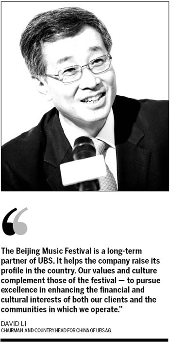 UBS: Support for high culture in Beijing Music Festival