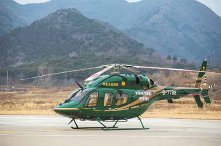 Takeoff for helicopter tours around Beijing