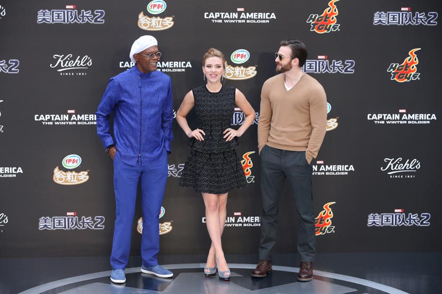 Cast members promote 'Captain America' in Beijing