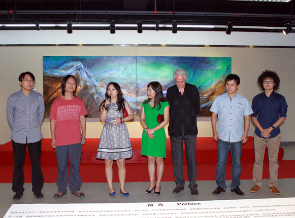 Artist's first solo show displays Western, oriental art styles