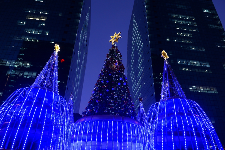 Beijing illuminated by Christmas lights