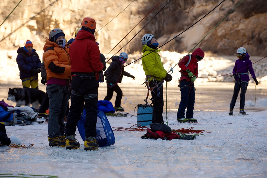 Ice climbing hot in winter