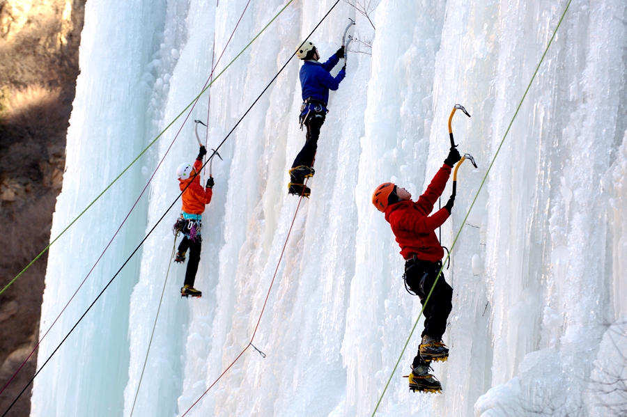 Ice climbing hot in winter