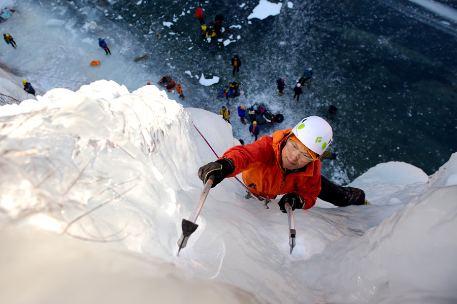 Ice climbing hot in winter