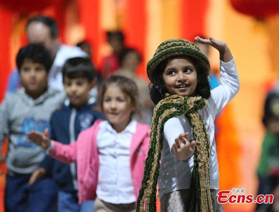 A lesson of kung fu at Oman festival