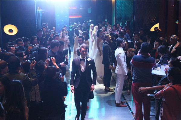 Models present creations at W Beijing's fashion wedding show