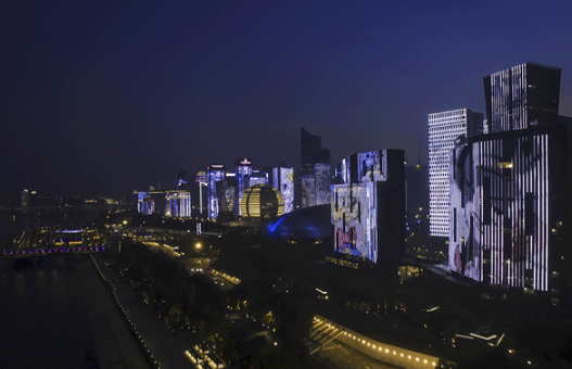 Modern lighting shows magnificent Hangzhou