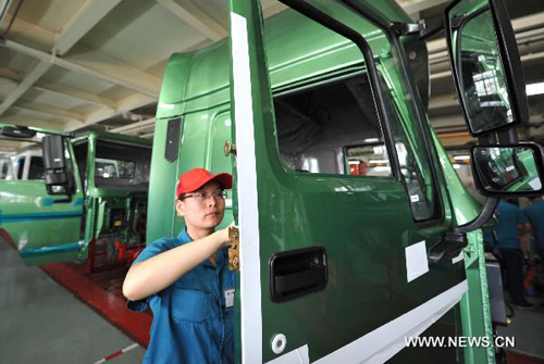 China's leading heavy-truck manufacturer's exports almost doubled in H1