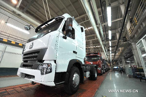 China's leading heavy-truck manufacturer's exports almost doubled in H1