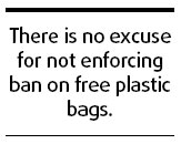 No free plastic bags