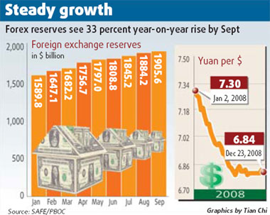 Forex reserves drop for first time since 2003