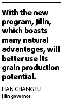 Jilin details plans to increase grain output