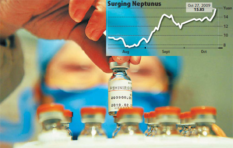 Vaccine makers shine on bourses