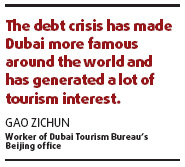 Crisis in Dubai spurs tourism interests