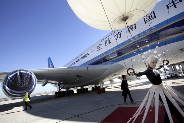 First A380 for Chinese carrier arrives in Beijing