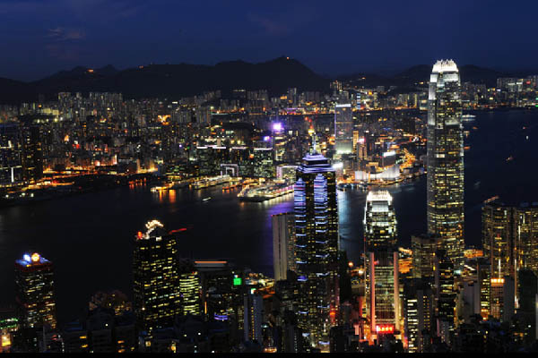 Magnificent views of Victoria Bay HK