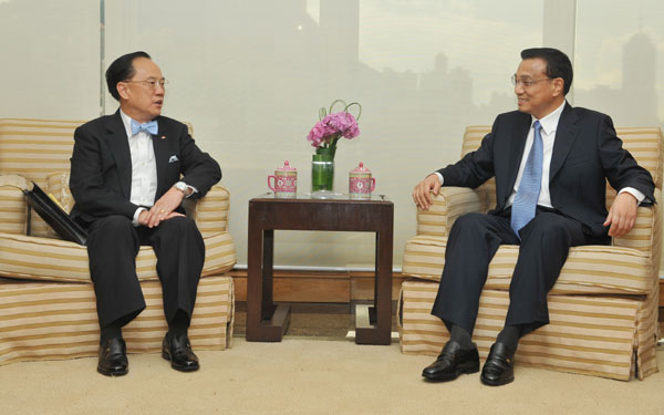 Vice-Premier Li meets Hong Kong Chief Executive