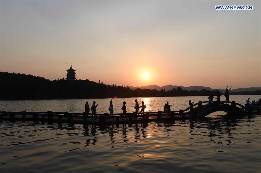 Scenery of Leifeng Pagoda of West Lake in Hangzhou