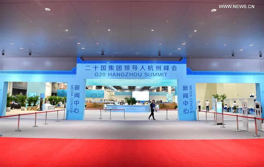 Media center of G20 summit in Hangzhou