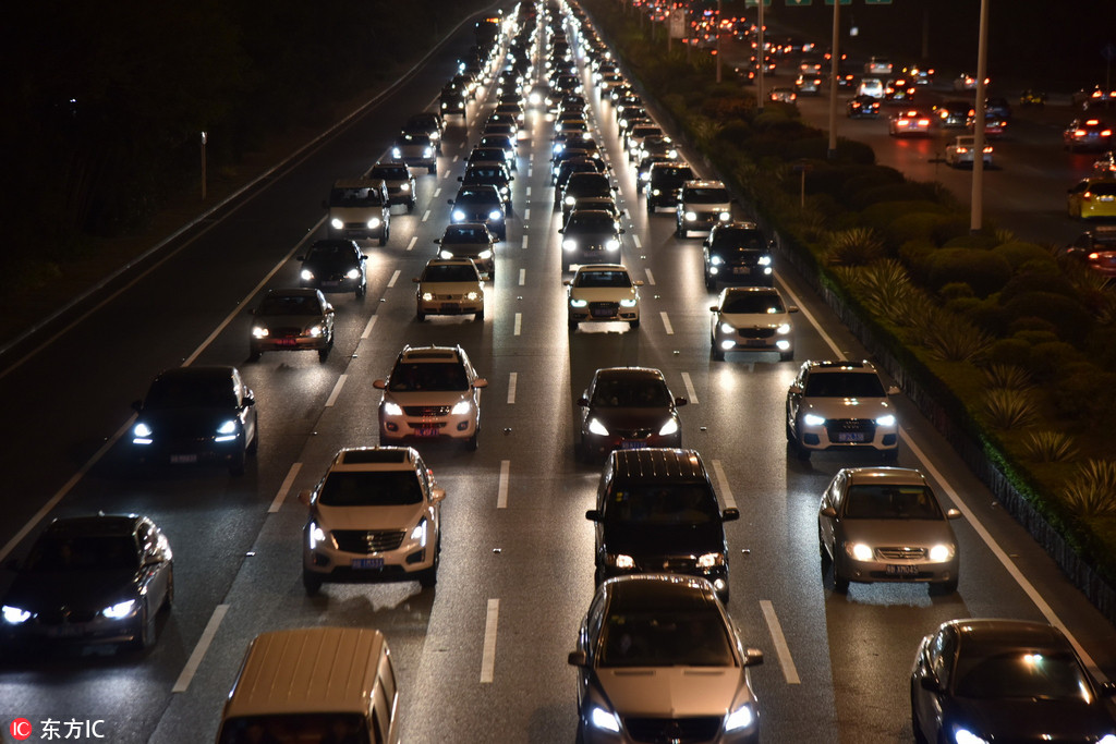 Top 10 congested Chinese cities in 2016