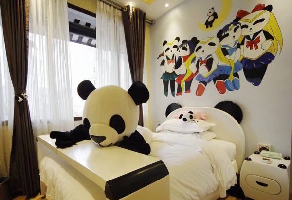 Panda-themed hotel opened in Sichuan