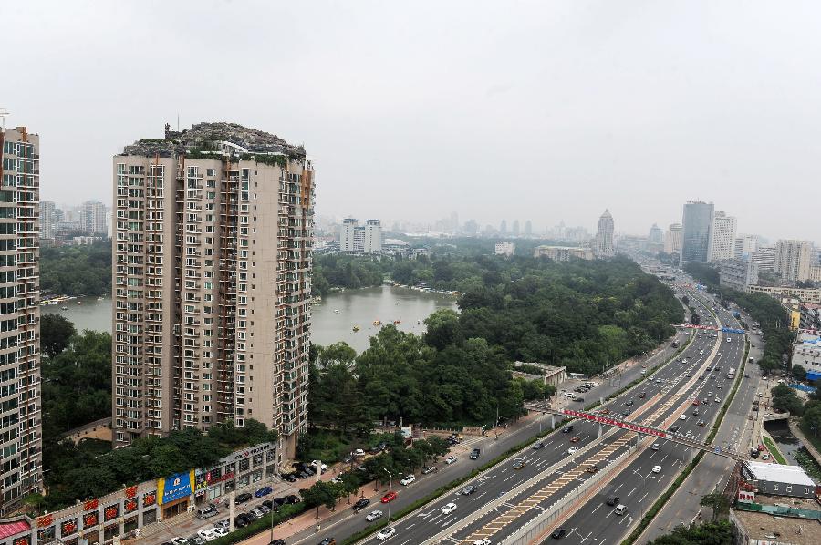 Rocky villa built on top of building in Beijing