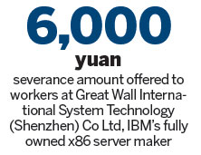 IBM Guangdong plant hit by strike over workers' severance package