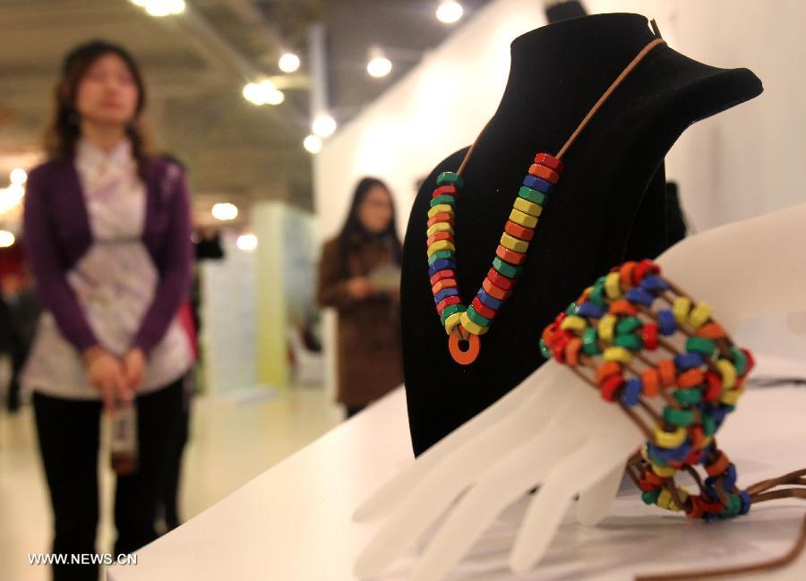 Creations made of waste materials displayed in Shanghai