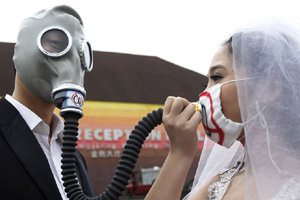 Wuhan area wrapped in smog