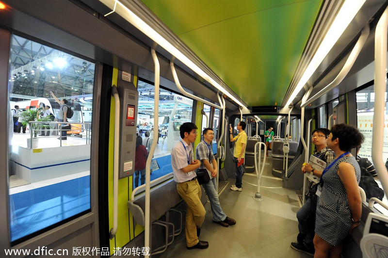 Amazing trains on display in Shanghai