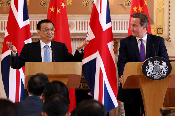 China-Britain economic bond growing closer: Premier Li