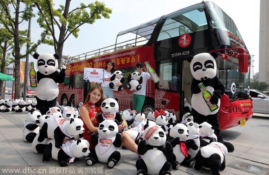 Tsingtao beer panda in Korea