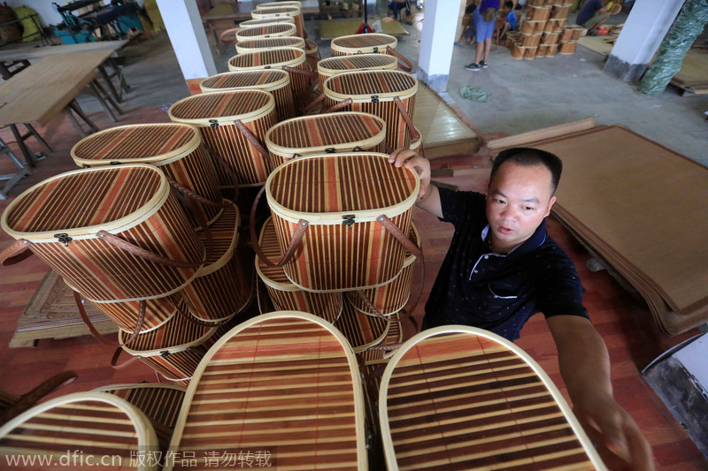 Farmers climb bamboo ladder to riches