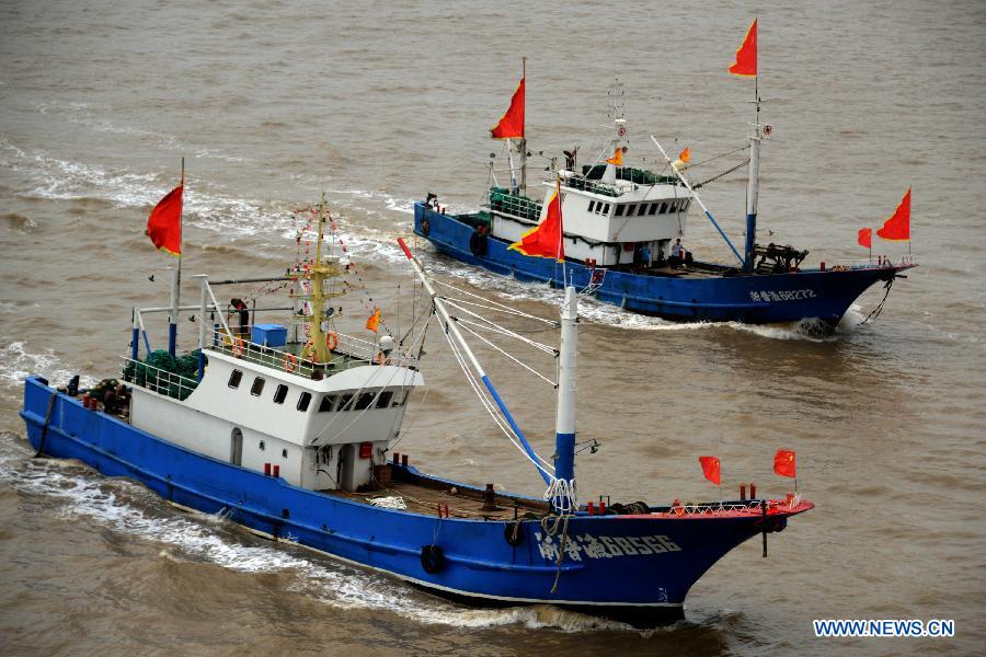 Fishing boats start operation in E. China's Zhejiang