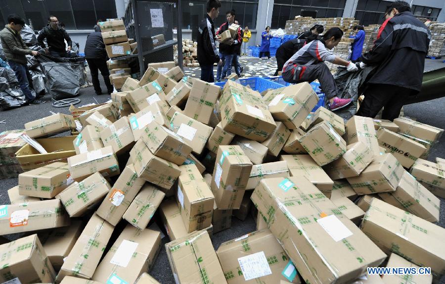 Express delivery bursts on Singles' Day