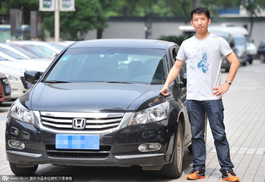 A young part-time chauffeur on the road