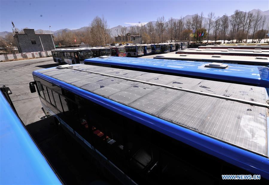 First solar powered public bus operates in Tibet