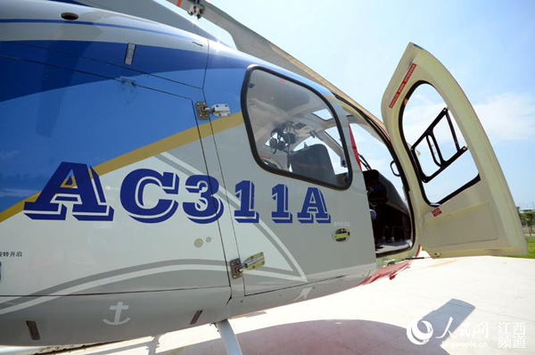 Chinese-made helicopters fly into the sky