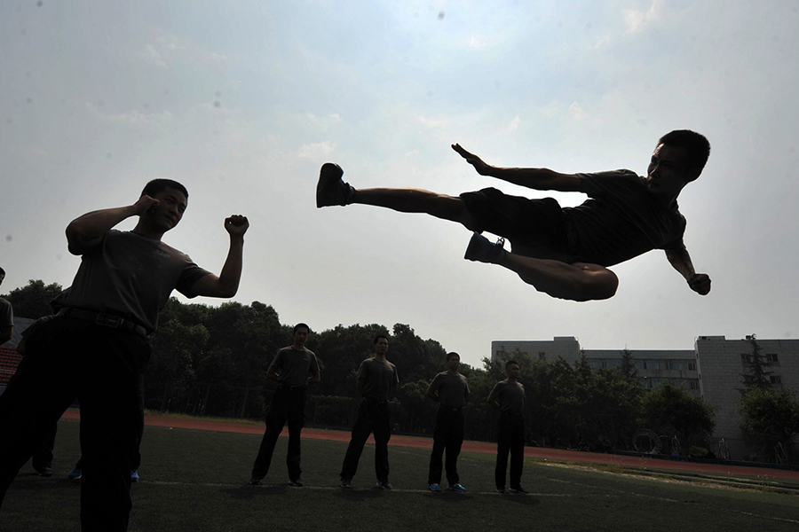 Kickboxing and throwing punches: Welcome to flight security training