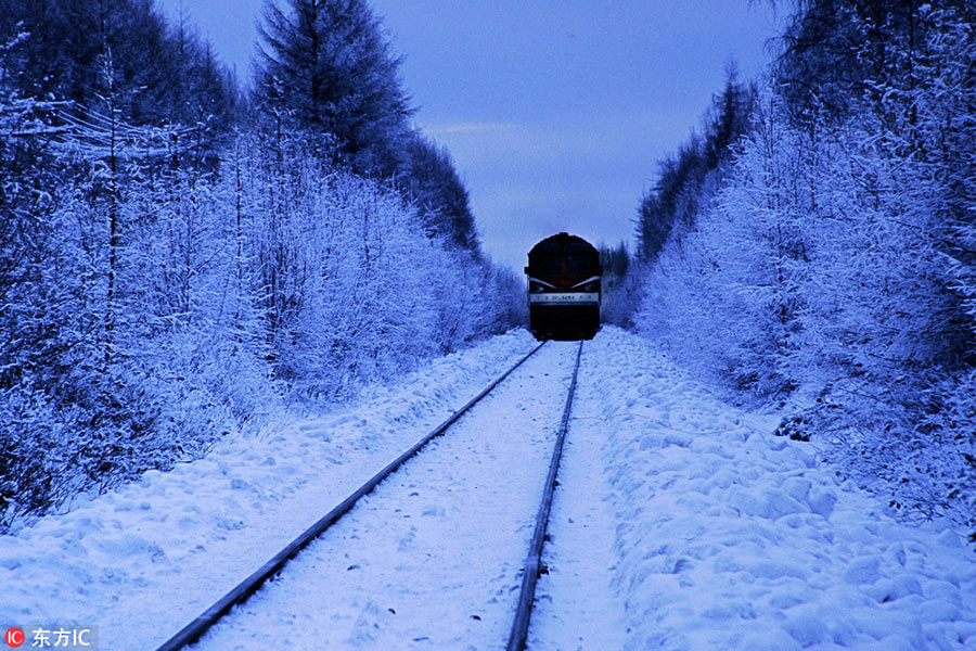 Snowy landscapes offer picture perfect train travel