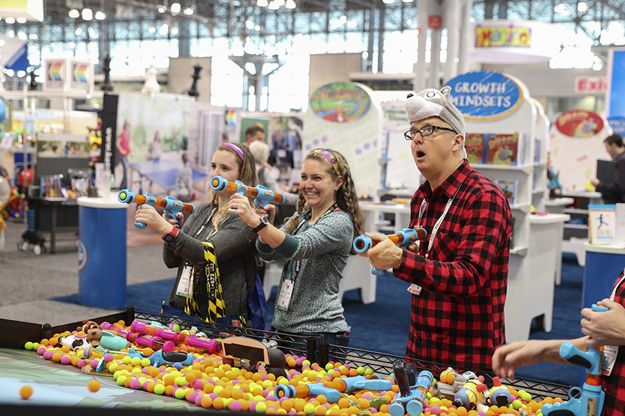 Visitors channel inner child at New York toy fair