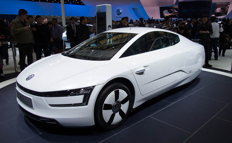 VW XL1 concept car at Shanghai auto show 2013