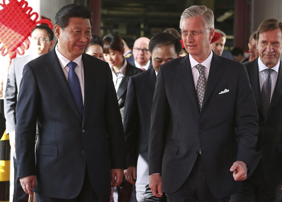 Chinese president visits Volvo car Belgian plant