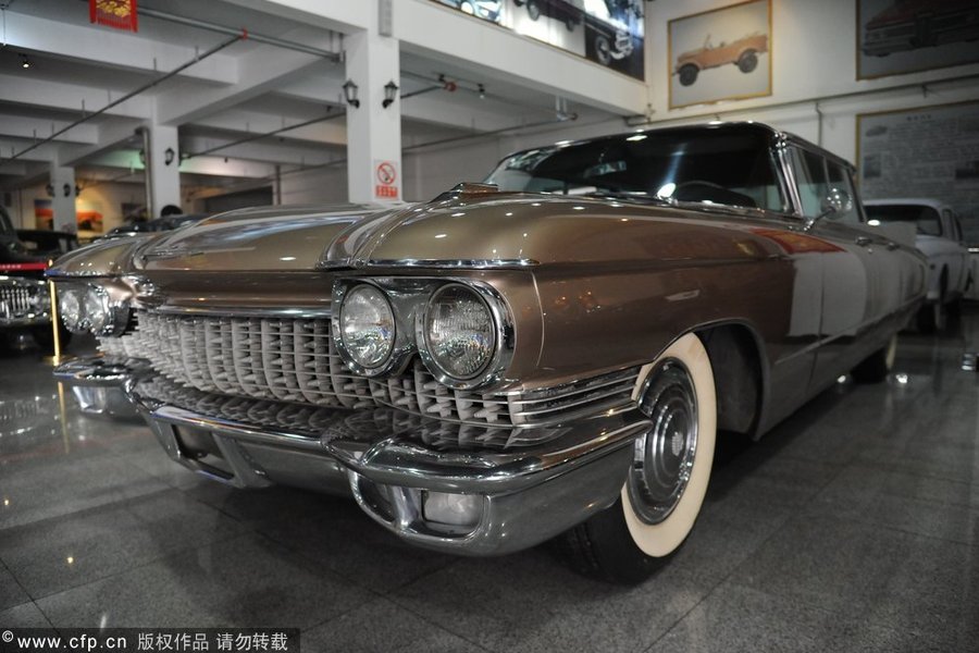 Vintage car displayed in auto museum in Harbin