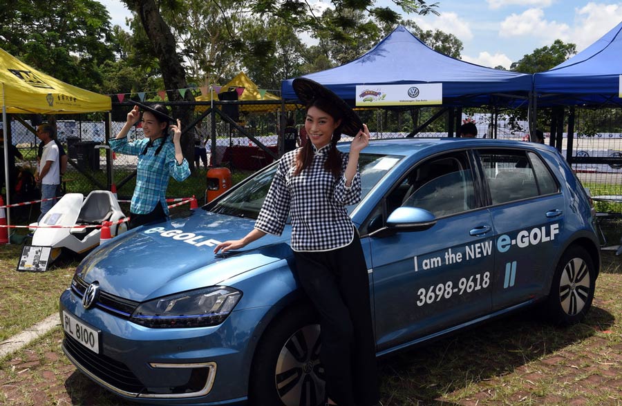 Electric vehicles charge up carnival in HK